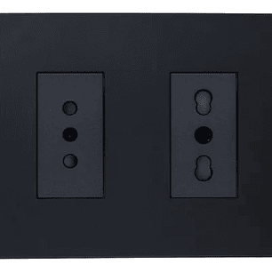 Toma Simple 10a + Toma Bipaso 10/16a 250v Grafito Cert Sec 