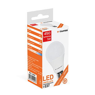 Ampolleta LED A60 Clasica 5W/2800K/Casquillo E27