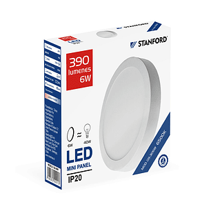 Panel Rodondo Sobrepuesto 6W Luz Fría