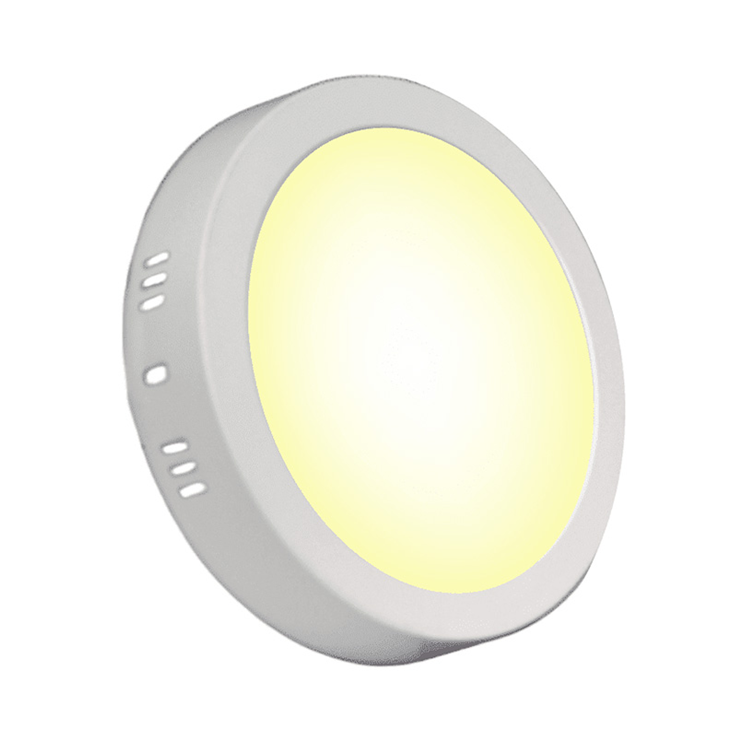 Panel Redondo Sobrepuesto 12W Luz Cálida  3