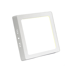 Panel Led Cuadrado Sobrepuesto PVC 12W Luz Fría-