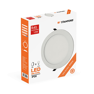 Panel Redondo Embutido 12W 3000K