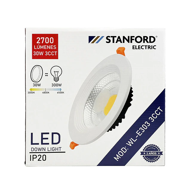 Foco LED Downlight Opal 30W 3Cct