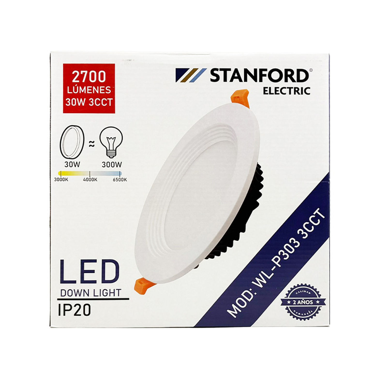 Foco LED Downlight Opalizado 30W 3Cct 1