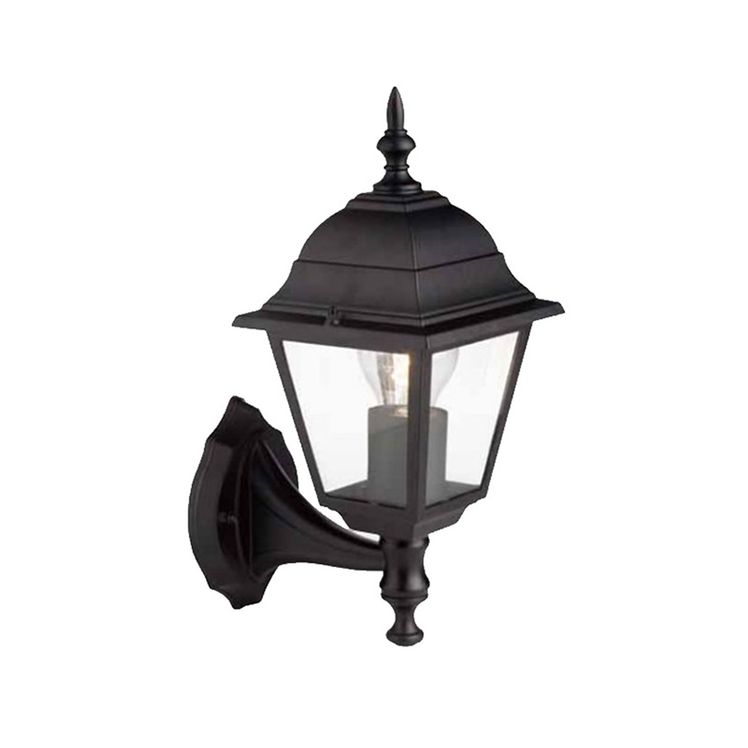 Farol Exterior Colonial Negro 4 Caras Rosca E/27 Max 60W 1