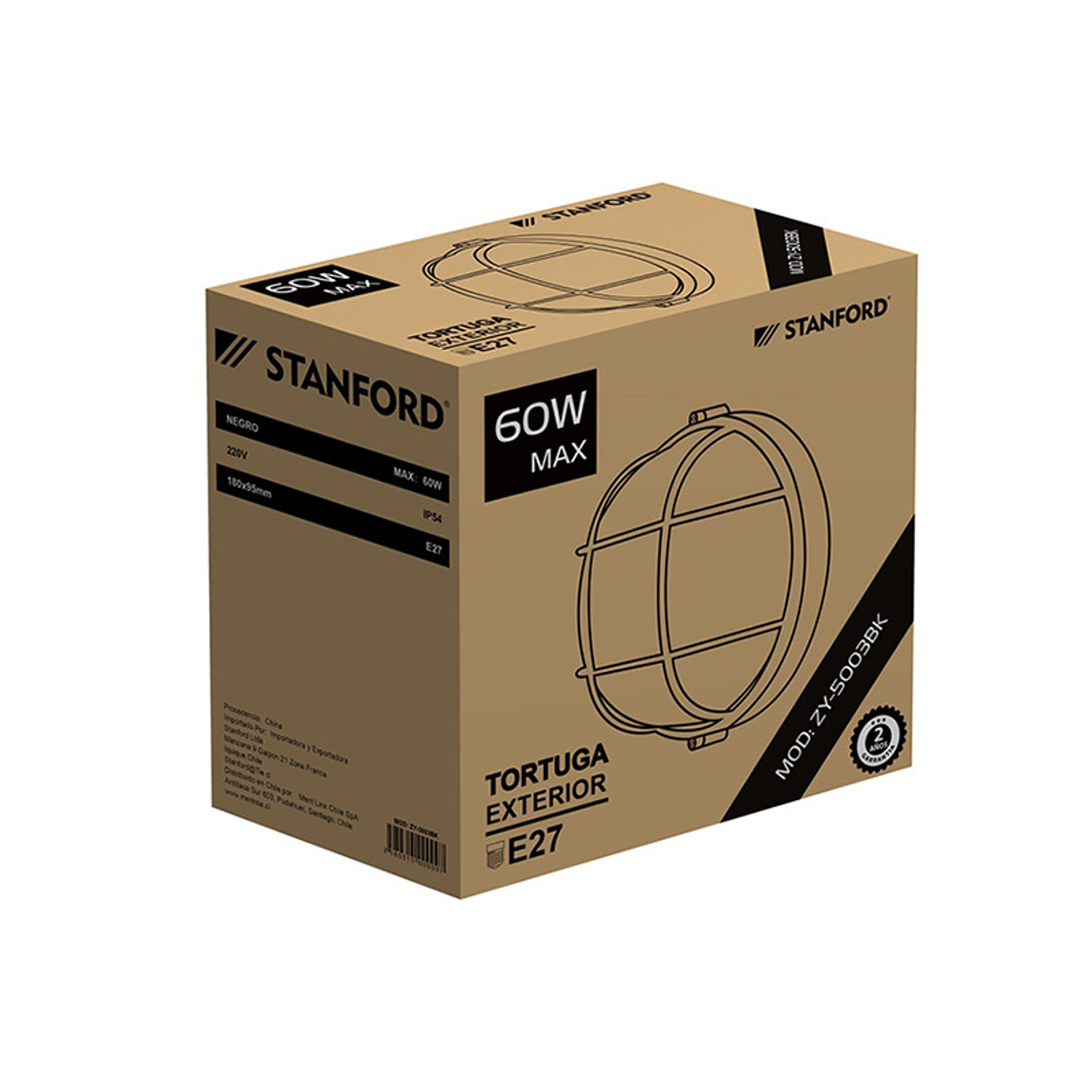 Tortuga Redonda Con Rejilla Blanca Rosca E/27 Ip54 1