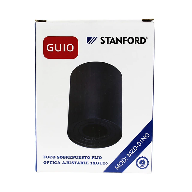 Foco Techo Sobrepuesto Gu10 Negro