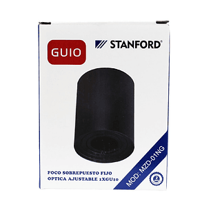 Foco Techo Sobrepuesto Gu10 Negro