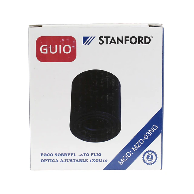 Foco Techo Sobrepuesto Gu10 Negro