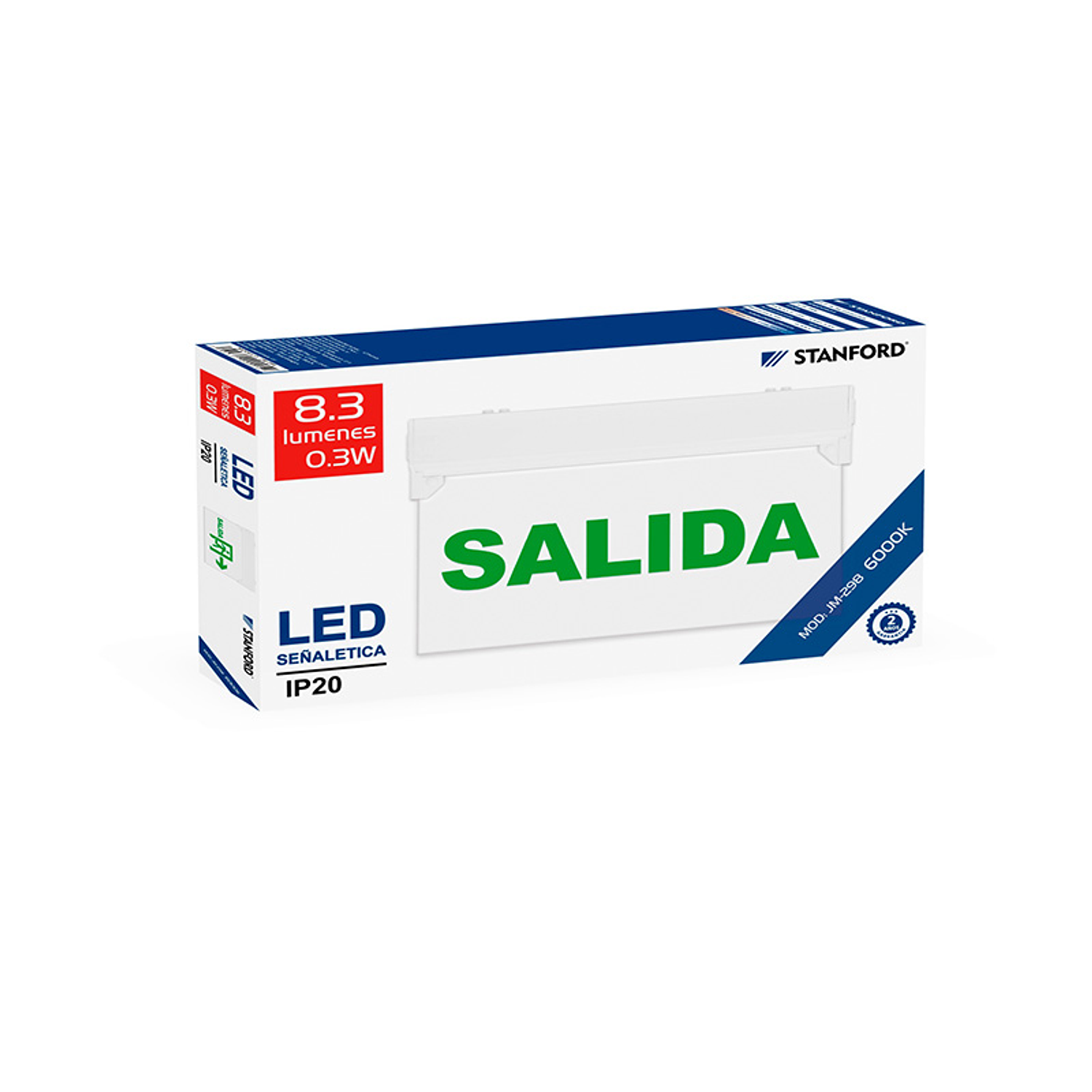 Señaletica Salida De Emergencia Sola 0.3 W Ip20 8.3 Lumenes 1