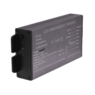 Kit De Emergencia LED Ip20 3-60W Metálico Negro (Para Paneles) 