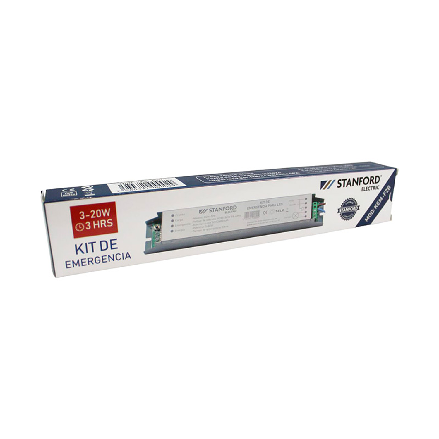 Kit De Emergencia LED Ip20 3-20W Metálico Gris (Para Tubos)  1