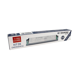 Kit De Emergencia LED Ip20 3-20W Metálico Gris (Para Tubos) 