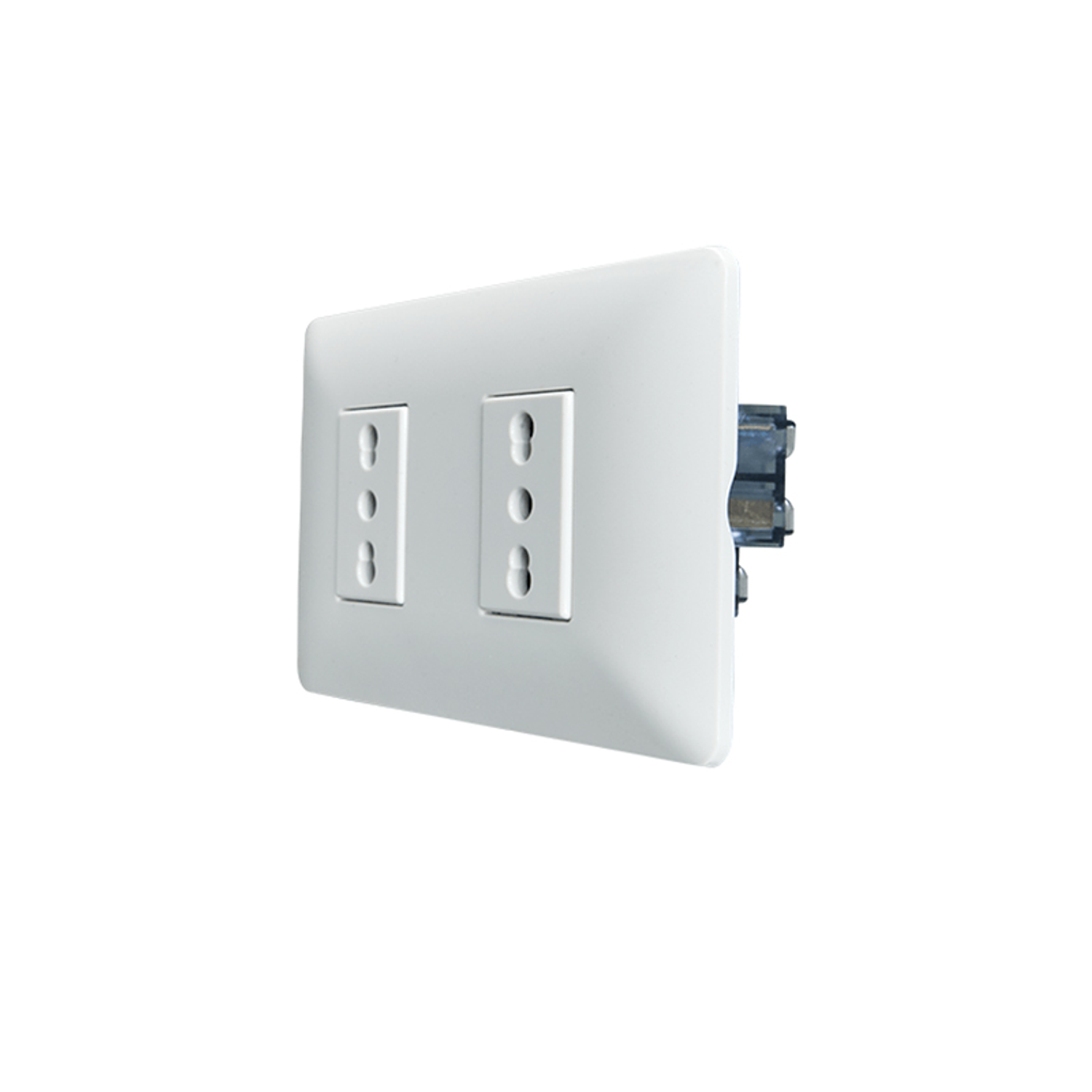 Enchufe de Pared Doble Bipaso 10/16A 250V (Blanco) 1