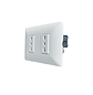 Enchufe de Pared Doble Bipaso 10/16A 250V (Blanco) - Miniatura 1