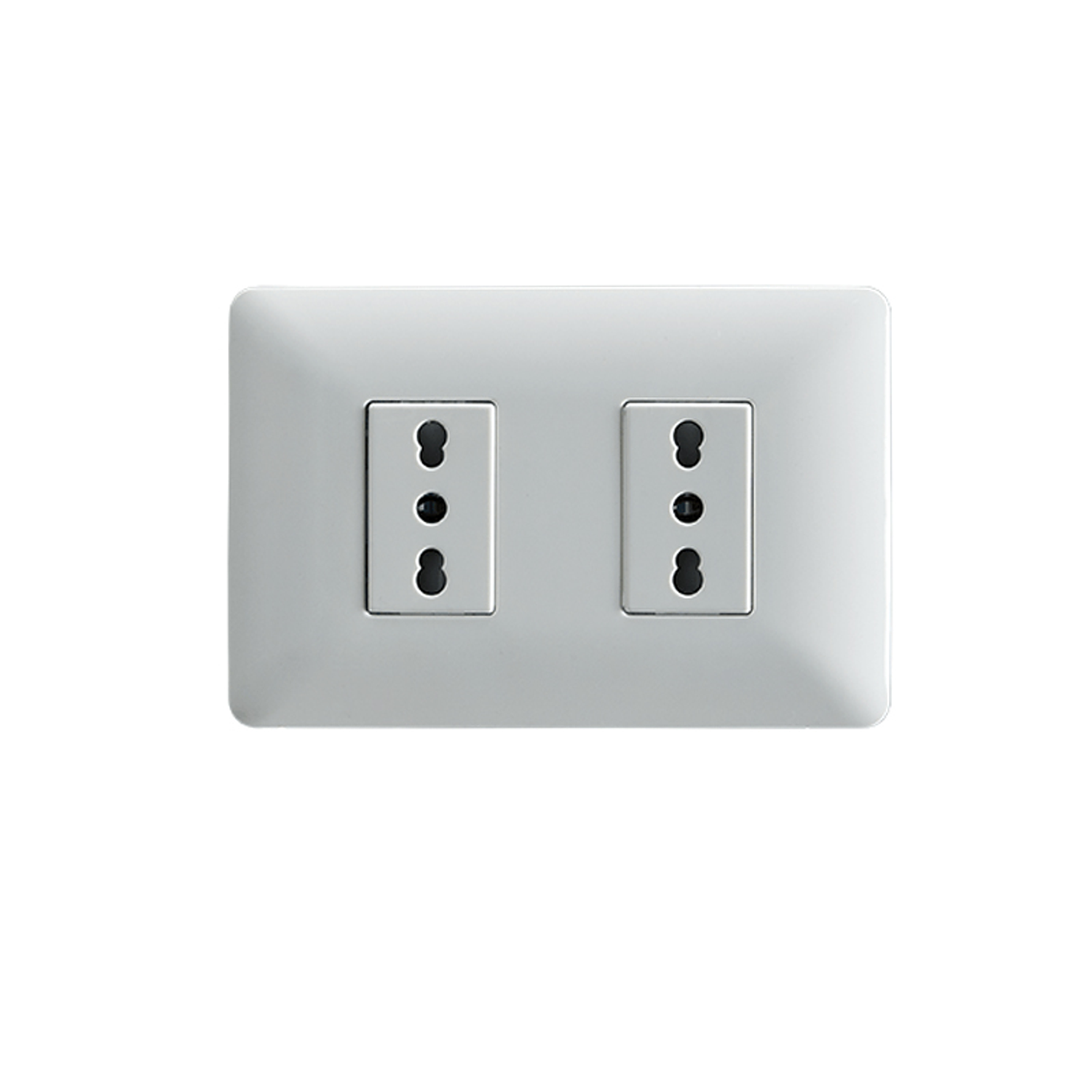 Enchufe de Pared Doble Bipaso 10/16A 250V (Blanco) 2