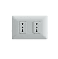 Enchufe de Pared Doble Bipaso 10/16A 250V (Blanco) - Miniatura 2