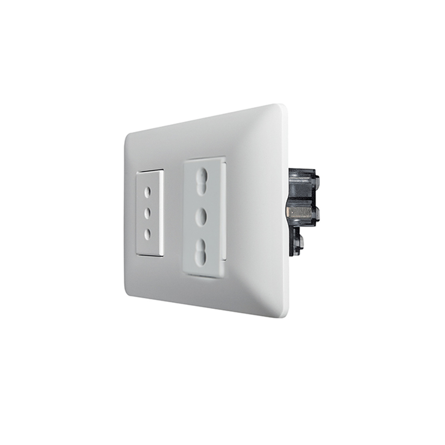Enchufe de Pared Simple 10A + Enchufe de Pared Simple Bipaso 10/16A 250V (Blanco) 2