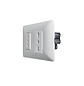 Enchufe de Pared Simple 10A + Enchufe de Pared Simple Bipaso 10/16A 250V (Blanco) - Miniatura 2