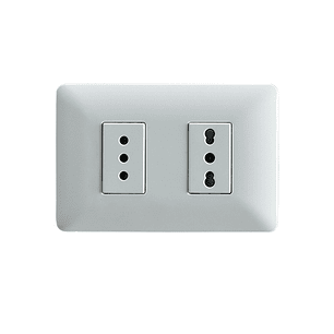 Enchufe de Pared Simple 10A + Enchufe de Pared Simple Bipaso 10/16A 250V (Blanco)