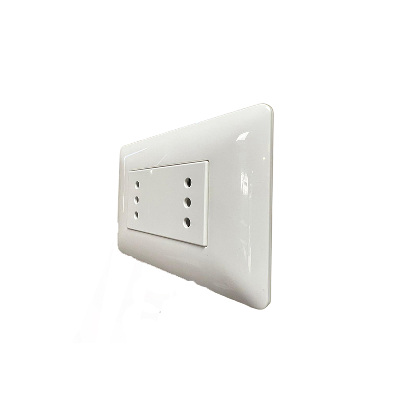 Enchufe de Pared Doble Puenteado 10A 250V (Blanco 2