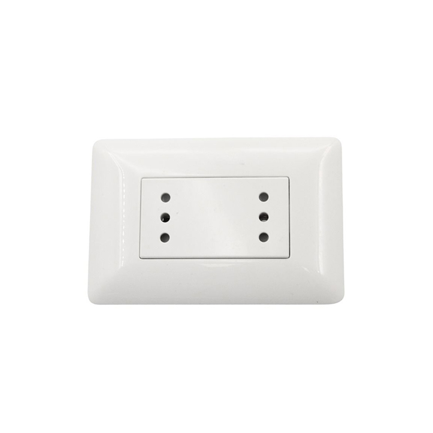 Enchufe de Pared Doble Puenteado 10A 250V (Blanco 1
