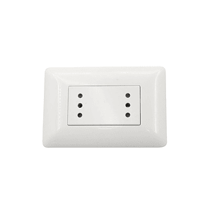 Enchufe de Pared Doble Puenteado 10A 250V (Blanco
