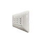 Enchufe de Pared Triple Puenteado 10A 250V (Blanco - Miniatura 2