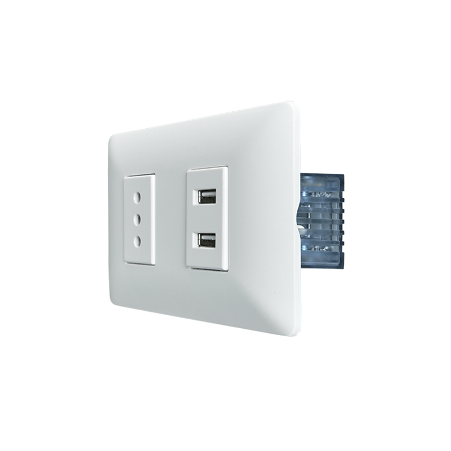Enchufe de Pared Simple 10A(1 Ud Tz1104) 250V + Toma Usb (Blanco) 1
