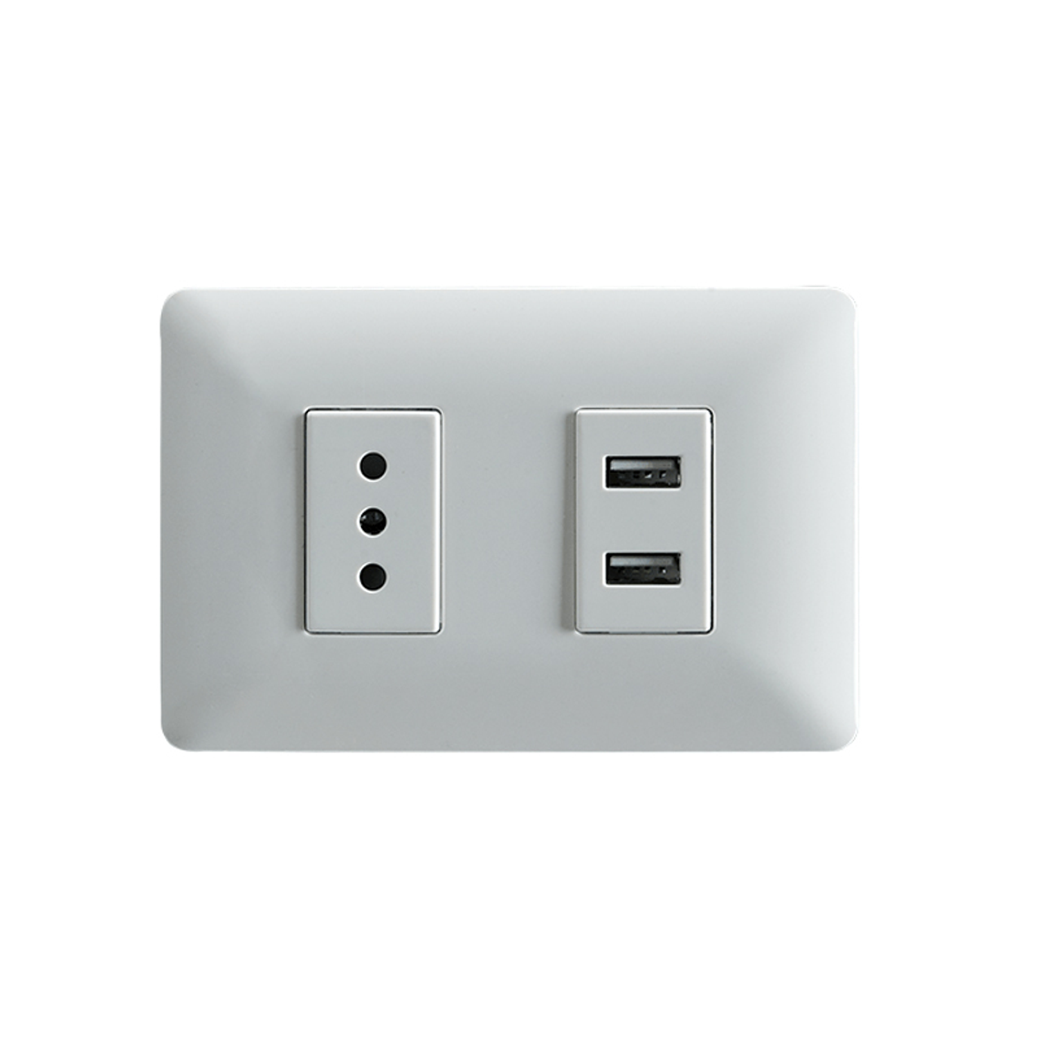 Enchufe de Pared Simple 10A(1 Ud Tz1104) 250V + Toma Usb (Blanco) 2