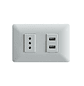 Enchufe de Pared Simple 10A(1 Ud Tz1104) 250V + Toma Usb (Blanco) - Miniatura 2