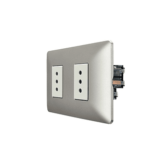 Enchufe de Pared Doble 10A 250V (Champange)