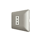 Enchufe de Pared Simple Bipaso 10/16A 250V (Champange) - Miniatura 1