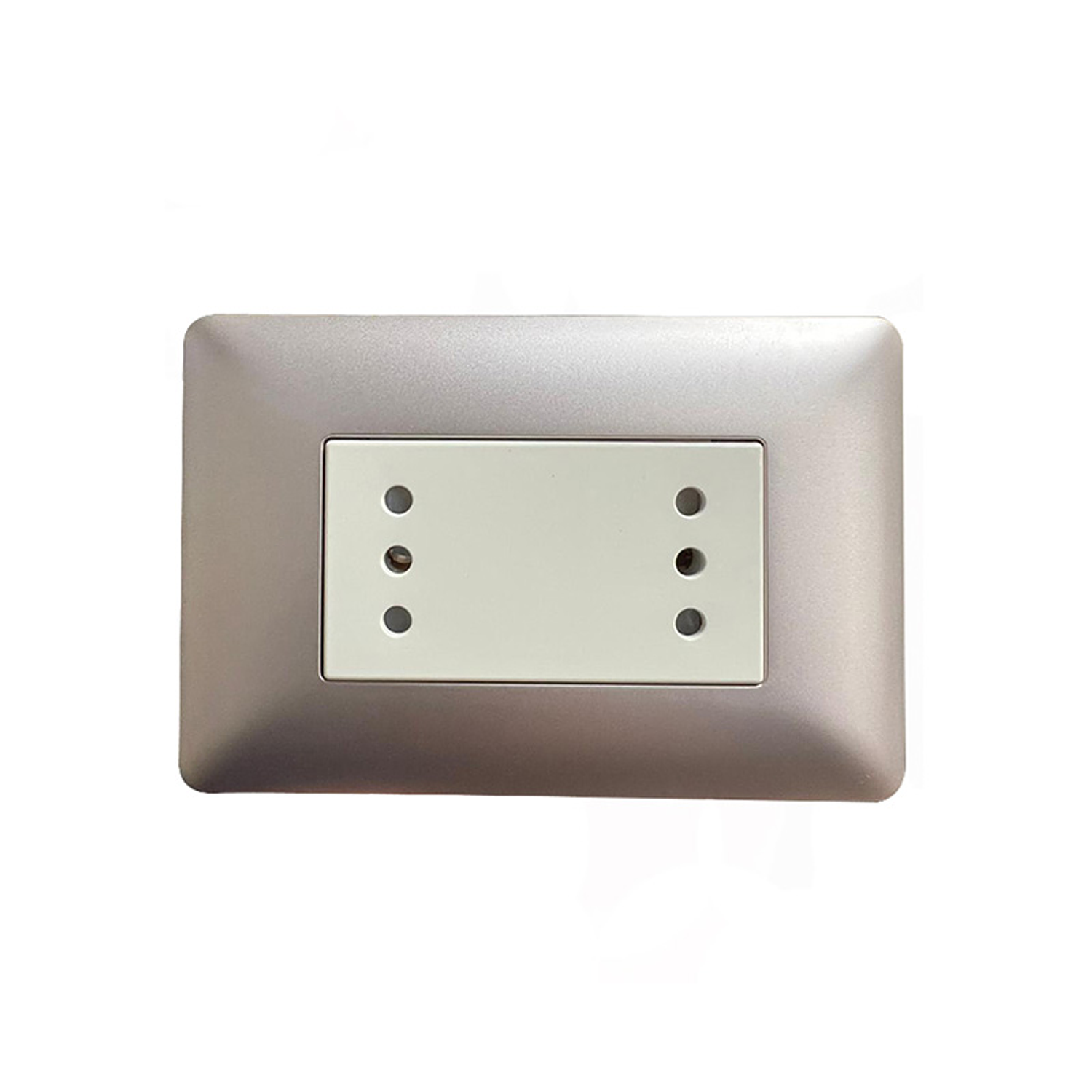 Enchufe de Pared Doble Puenteado 10A 250V (Champange) 2