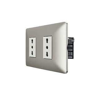 Enchufe de Pared Doble Bipaso 10/16A 250V (Champange)