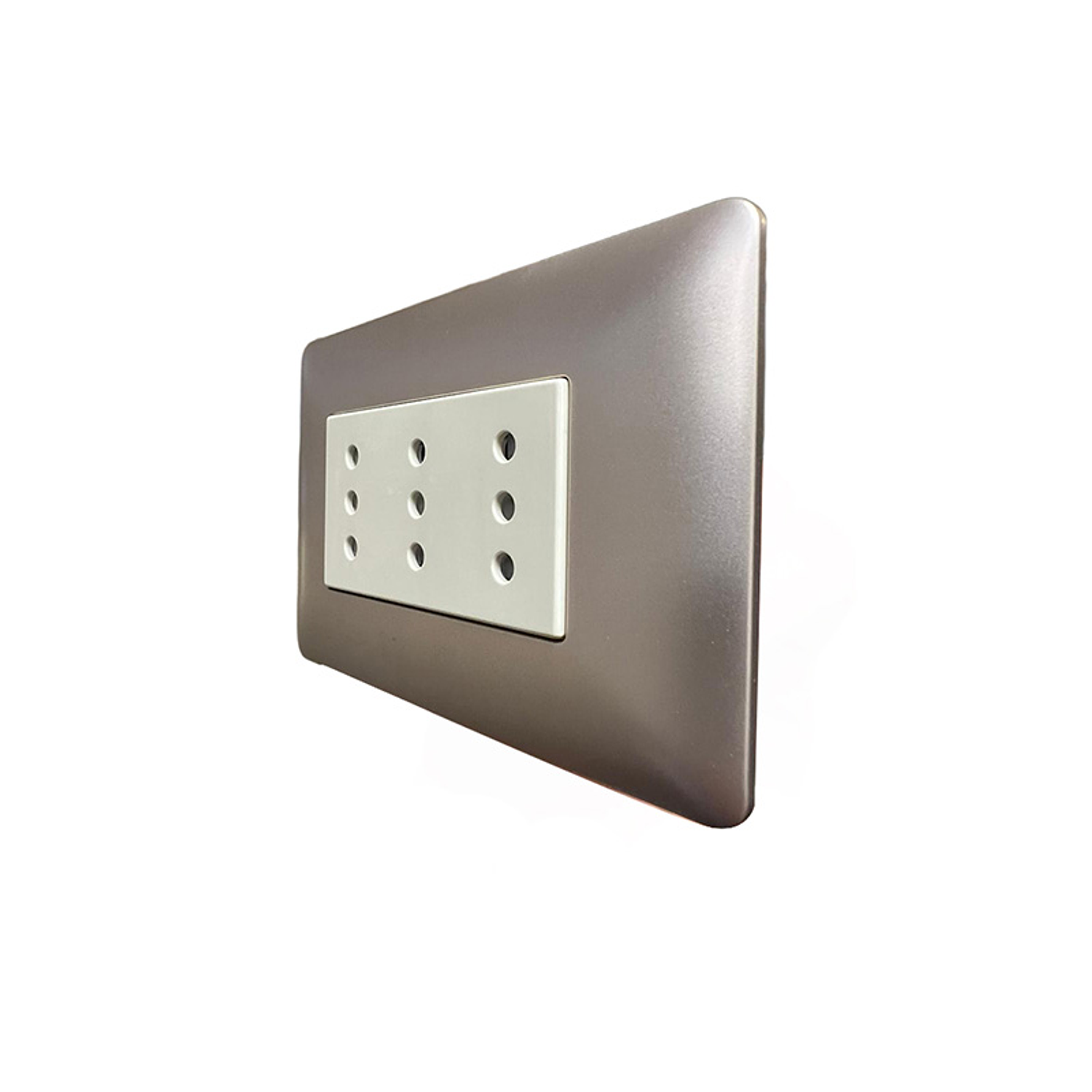 Enchufe de Pared Triple Puenteado 10A 250V (Champange) 1