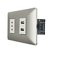 Enchufe de Pared Simple 10A(1 Ud Tz1104) 250V + Toma Usb (Champange) - Miniatura 1