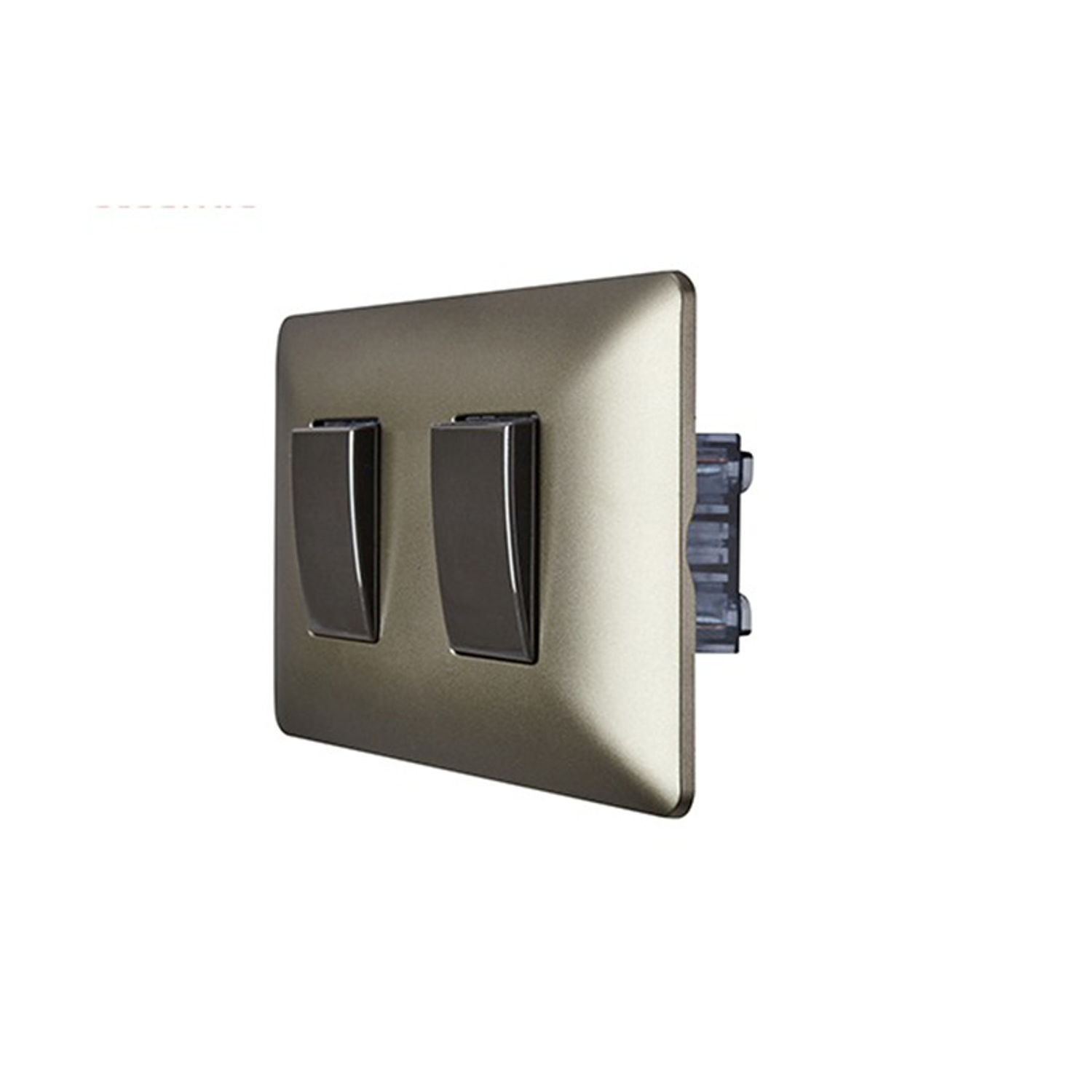 Interruptor Eléctrico Doble (9/15) 10A 250V (Café) 1