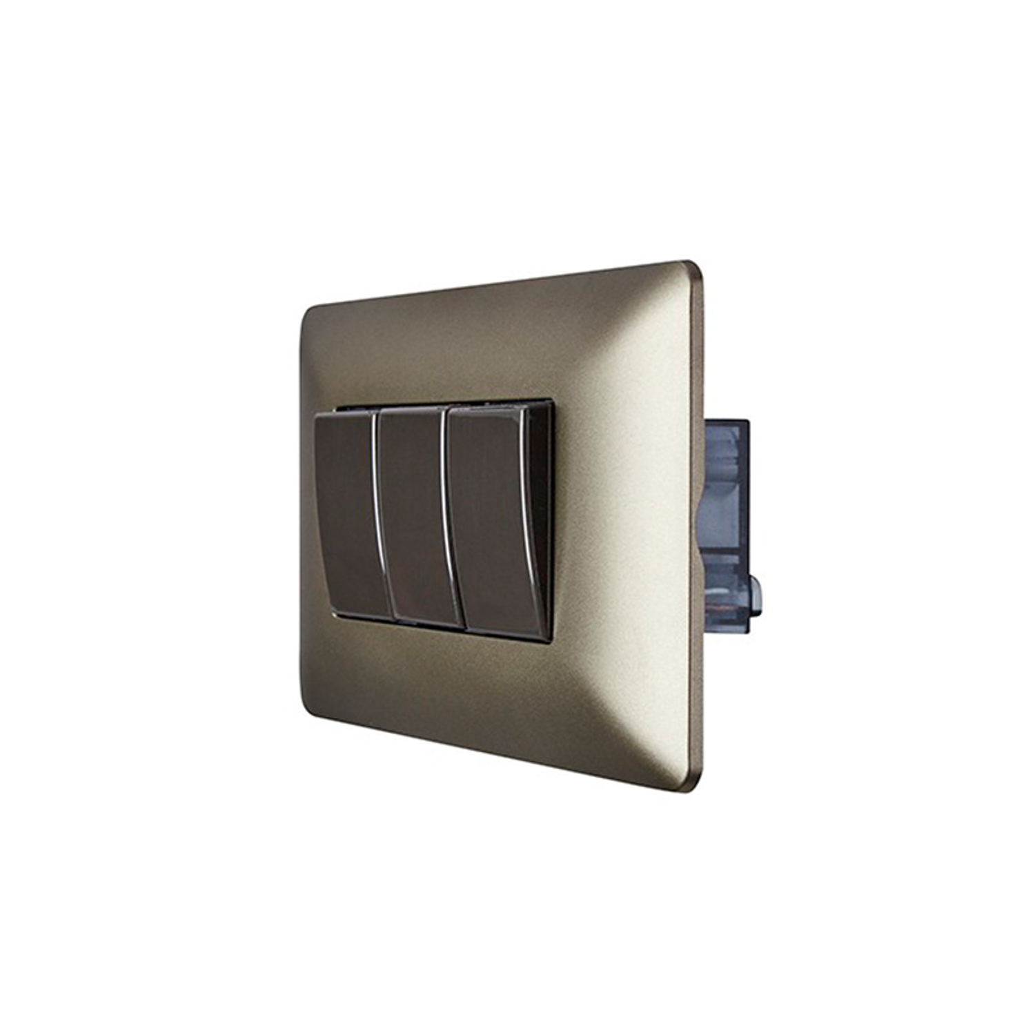 Interruptor Eléctrico Triple (9/32) 10A 250V (Café) 1