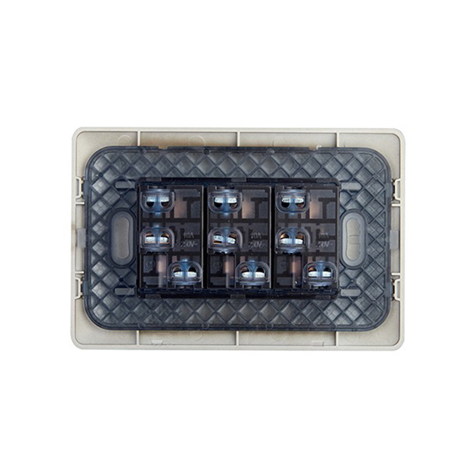 Interruptor Eléctrico Triple (9/32) 10A 250V (Café) 3