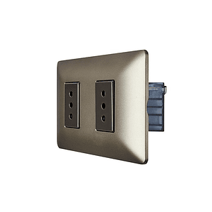 Enchufe de Pared Doble 10A 250V (Café)