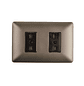 Enchufe de Pared Doble Bipaso 10/16A 250V (Café) - Miniatura 2