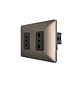 Enchufe de Pared Simple 10A + Enchufe de Pared Simple Bipaso 10/16A 250V (Café) - Miniatura 1