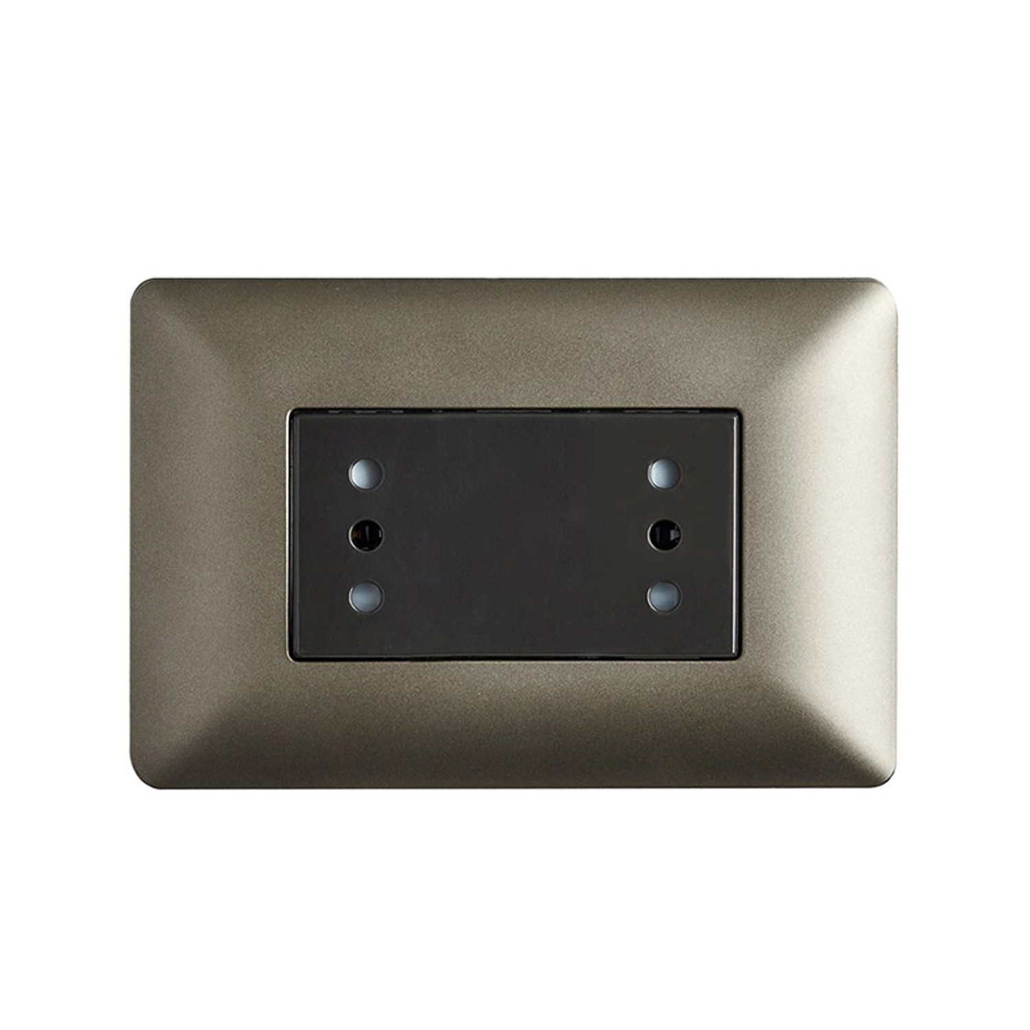 Enchufe de Pared Doble Puenteado 10A 250V (Café) 2