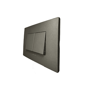 Interruptor Eléctrico Doble Teclon (9/15) 10A 250V (Grafito)