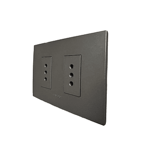 Enchufe de Pared Doble 10A 250V (Grafito)