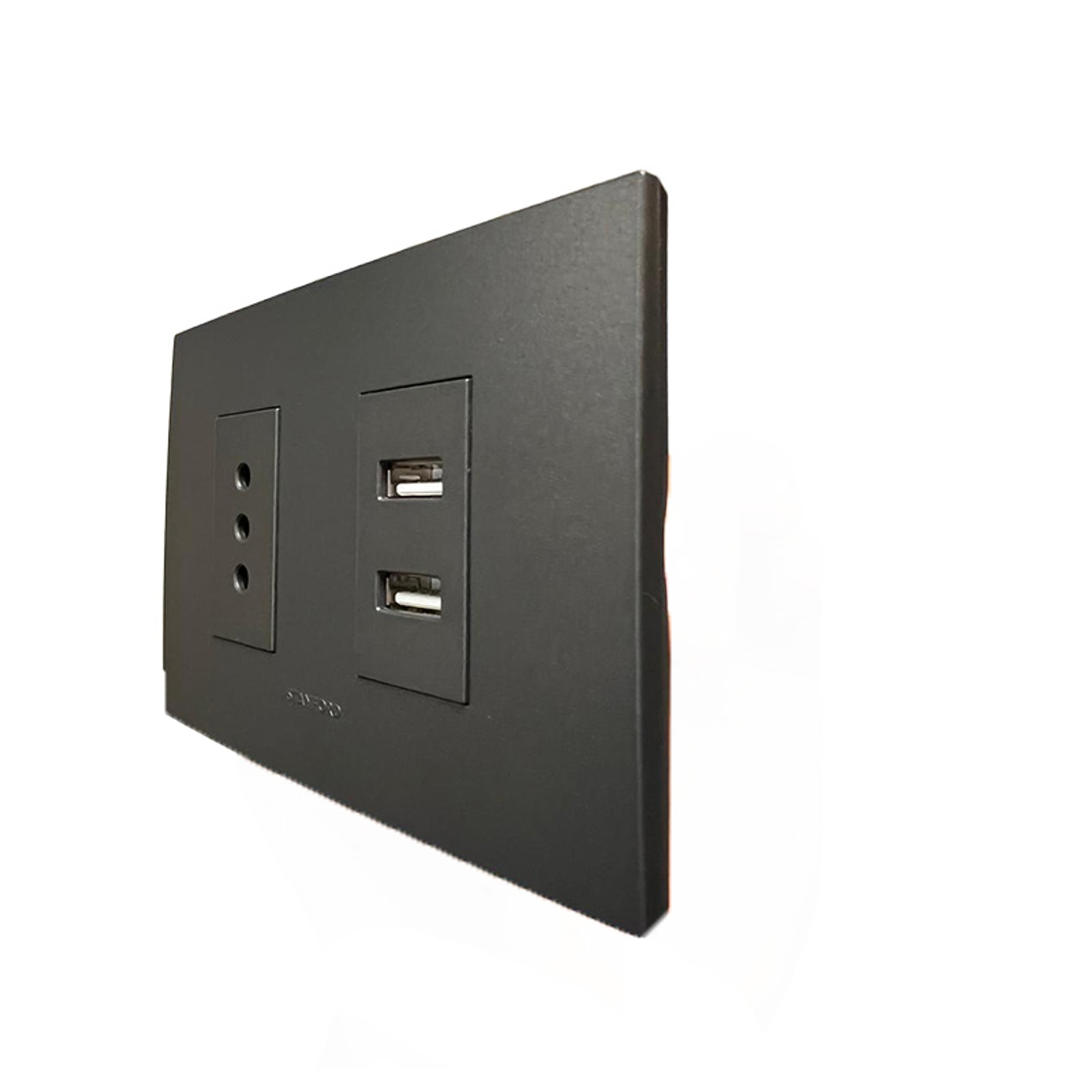 Enchufe de Pared Simple 10A(1 Ud Tz1104) 250V + Toma Usb Type A (Grafito) 1
