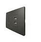 Enchufe de Pared Simple 10A(1 Ud Tz1104) 250V + Toma Usb Type A (Grafito) - Miniatura 1