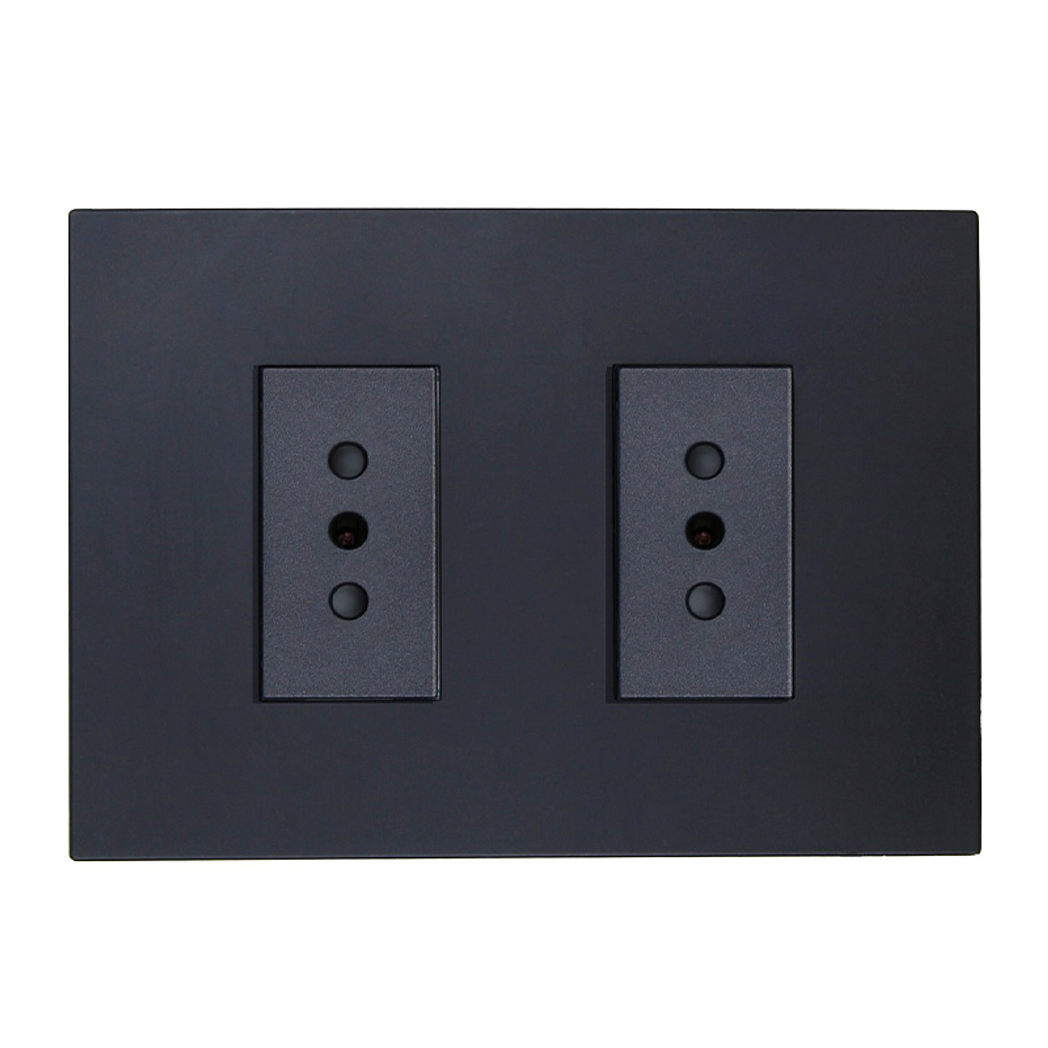 Enchufe de Pared Doble 10A 250V (Negro)