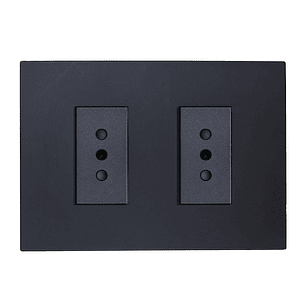 Enchufe de Pared Doble 10A 250V (Negro)